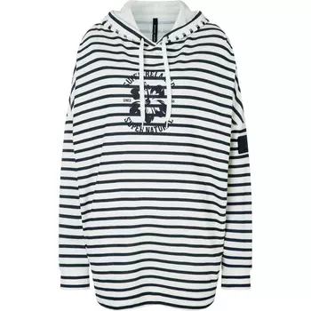 Женская худи Feel Good Stripe Hibiscus из органического материала Super.Natural, белый