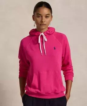 Женская худи из флиса укороченного кроя Polo Ralph Lauren, розовый
