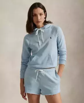 Женская худи из флиса укороченного кроя Polo Ralph Lauren, синий