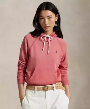 Женская худи из флиса укороченного кроя Polo Ralph Lauren, красный