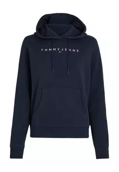 Женская худи на шнурке с вышивкой логотипа TOMMY Jeans, цвет Dark Night Nav