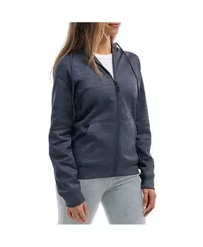 Женская худи премиум-класса на молнии с гладкой матовой отделкой и уютной флисовой подкладкой — женский свитер с капюшоном Mio Marino, серый