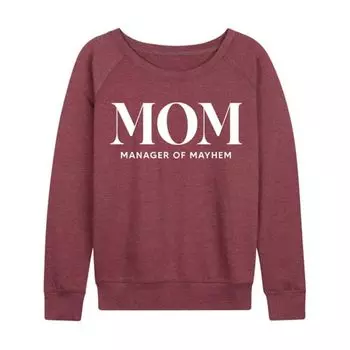 Женская худи с длинным рукавом Mom Acronym French Terry Licensed Character, цвет heather maroon