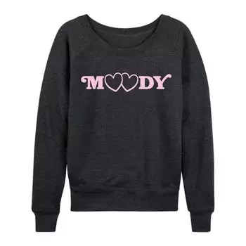 Женская худи с длинным рукавом Moody Hearts из френч терика Licensed Character, серый