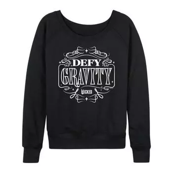 Женская худи с длинным рукавом Wicked Defy Gravity из френч терика Licensed Character, черный