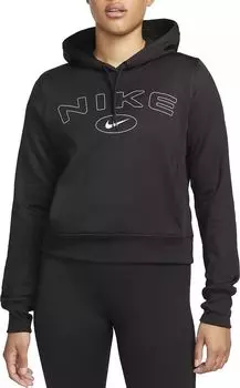 Женская худи с графическим рисунком Nike Therma-FIT One Pullover, черный