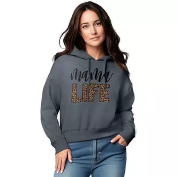 Женская худи с леопардовым принтом Mama Life Licensed Character, синий