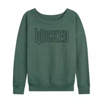 Женская худи с логотипом Wicked Outline с длинным рукавом Licensed Character, зеленый