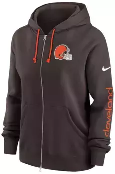 Женская худи с молнией во всю длину Nike Cleveland Browns Phoenix Brown