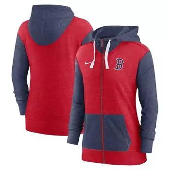 Женская худи с молнией во всю длину Nike Red Boston Red Sox Nike