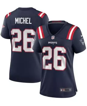 Женская игровая майка Sony Michel Navy New England Patriots Nike, синий
