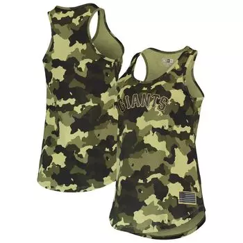 Женская камуфляжная майка New Era Green San Francisco Giants 2022 MLB Armed Forces Day New Era