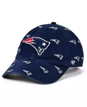 Женская кепка New England Patriots с конфетти и ремешками на спине '47 Brand, синий