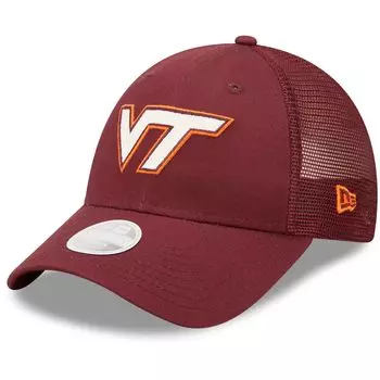 Женская кепка New Era Maroon Virginia Tech Hokies 9FORTY с логотипом Spark Trucker Snapback New Era