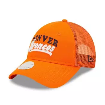 Женская кепка New Era Orange Denver Broncos Team Trucker 9FORTY Snapback New Era