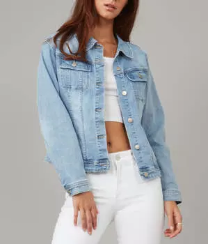 Женская классическая джинсовая куртка GABRIELLA-SBS Lola Jeans, цвет stone blue skyline
