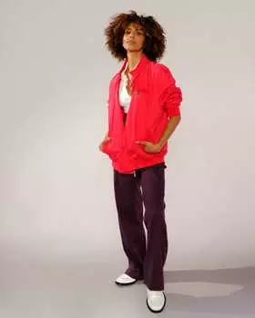 Женская классическая куртка Iconic Racer Oversize Members Only, красный