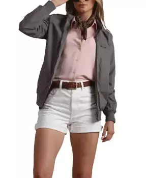 Женская классическая куртка Iconic Racer (узкий крой) Members Only, серый