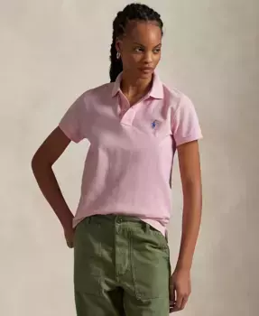 Женская классическая поло-рубашка с сетчатыми вставками Polo Ralph Lauren, розовый