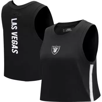 Женская классическая укороченная майка Pro Standard черного цвета с надписью Ombre Las Vegas Raiders
