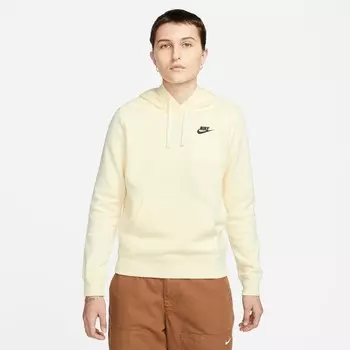 Женская клубная флисовая толстовка Nike, экрю