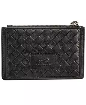 Женская коллекция Basket Weave с RFID-защитой для карт и карманом для монет Mancini, черный