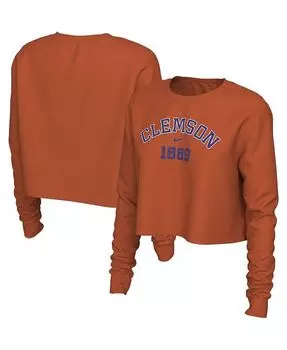 Женская команда Orange Clemson Tigers Est. Укороченная футболка с длинным рукавом Nike, оранжевый