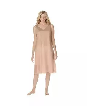 Женская комбинация больших размеров с кружевной отделкой Comfort Choice, коричневый/бежевый