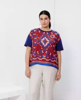 Женская комбинированная футболка Couchel, синий