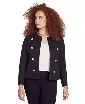 Женская компрессионная куртка в стиле милитари Anne Klein, черный