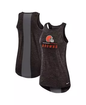 Женская коричневая майка cleveland browns с высоким вырезом Nike, коричневый