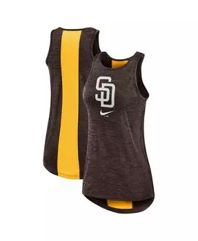 Женская коричневая майка San Diego Padres Right Mix с высоким воротником Nike, коричневый