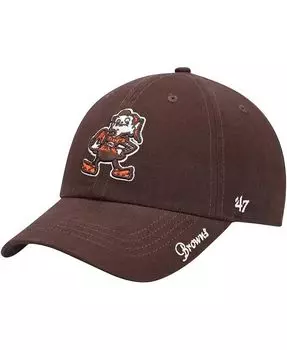 Женская коричневая регулируемая кепка Cleveland Browns Miata Clean Up Legacy '47 '47 Brand, коричневый