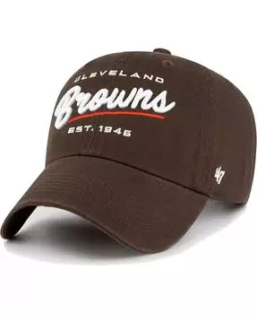 Женская коричневая регулируемая шапка Cleveland Browns Sidney Clean Up '47 Brand, коричневый