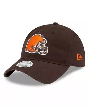 Женская коричневая регулируемая шляпа Cleveland Browns Core Classic 9TWENTY New Era, коричневый