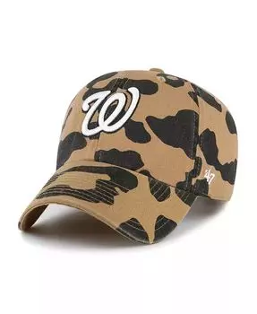 Женская коричневая регулируемая шляпа Washington Nationals Rosette Clean Up '47 Brand, коричневый