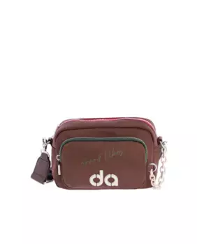 Женская коричневая сумка через плечо Bari из нейлона на молнии Don Algodn