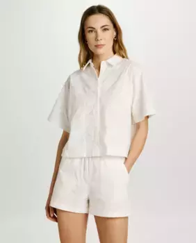 Женская короткая блуза с вышивкой Jack & Jones, белый