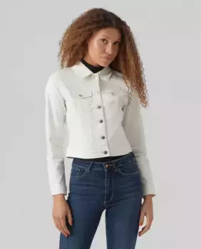 Женская короткая джинсовая куртка Vero Moda, белый