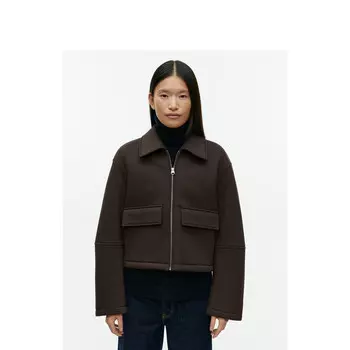 Женская короткая куртка Arket на молнии, темно-коричневый