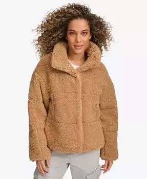 Женская короткая куртка из шерпы Teddy Levi's, коричневый