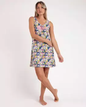 Женская короткая ночная рубашка розового трикотажа Disney, цвет Rosa