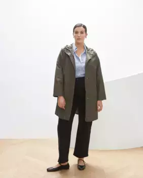 Женская короткая парка с капюшоном Couchel, цвет 520 Kaki