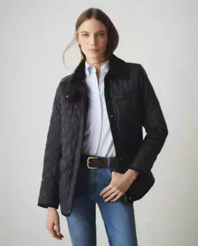 Женская короткая парка с комбинированным воротником Lloyd's, темно-синий