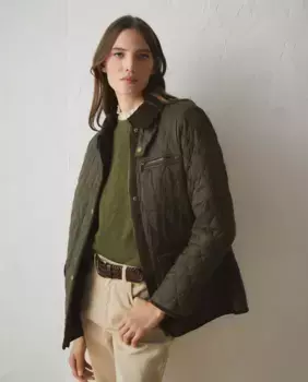 Женская короткая парка с комбинированным воротником Lloyd's, цвет 520 Kaki