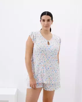 Женская короткая пижама с цветочным принтом Couchel, многоцветный