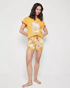 Женская короткая пижама с принтом Tweety Gisela, желтый