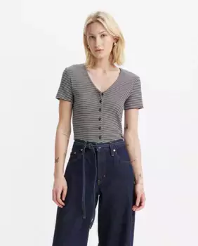 Женская короткая рубашка с пуговицами Levi's, черный