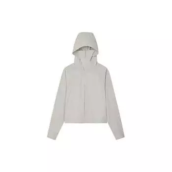 Женская короткая толстовка Muji на молнии с защитой от ультрафиолета, серебристо-серый