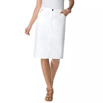 Женская короткая юбка из эластичного денима Jessica London больших размеров, белый